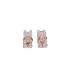 Clear gummy bear stud earrings for kids‎ hypoallergenic nickle and lead free